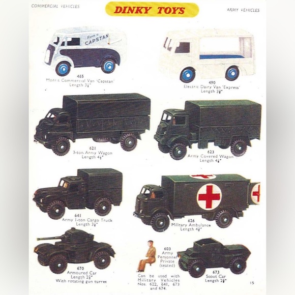 Dinky Toys 623 Army Covered Wagon (with driver) - Picture 3 of 4